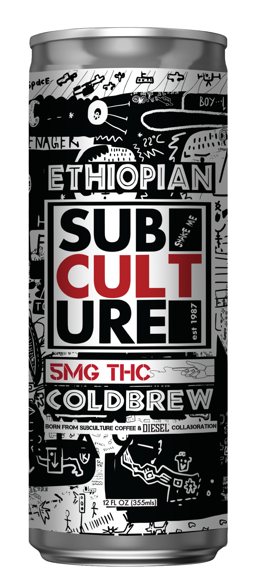 THC Infused Cold Brew Coffee -Slim